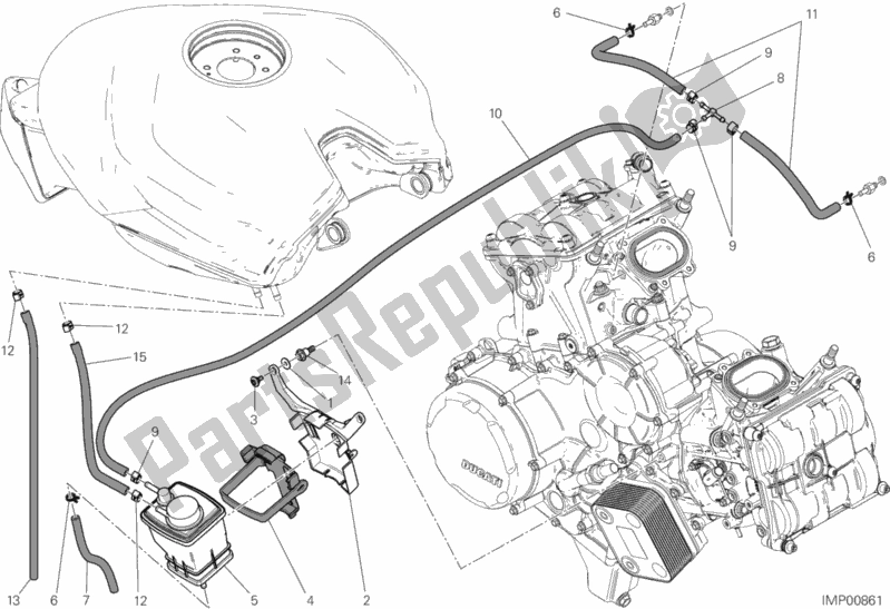 All parts for the Canister Filter of the Ducati Superbike 1199 Panigale S ABS 2014